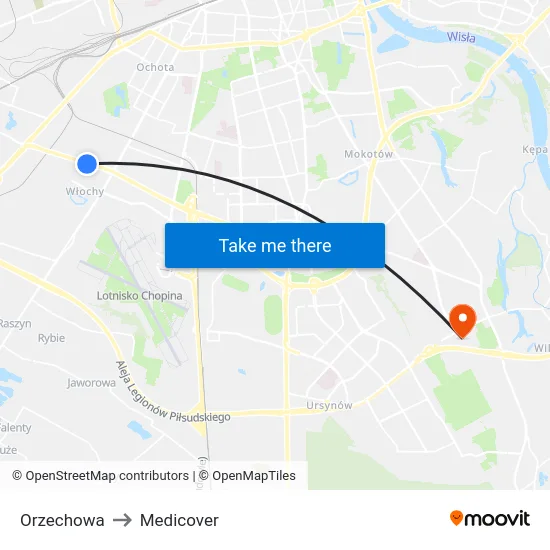 Orzechowa to Medicover map
