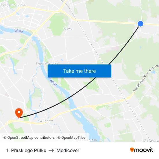 1. Praskiego Pułku to Medicover map