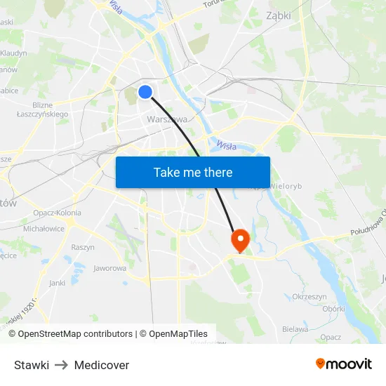 Stawki to Medicover map