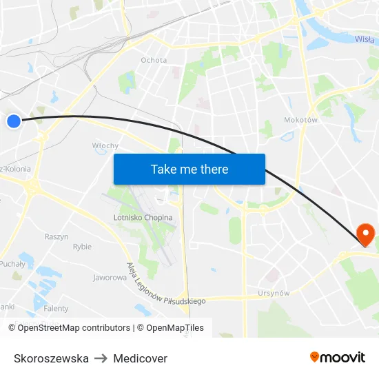 Skoroszewska to Medicover map