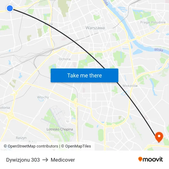 Dywizjonu 303 to Medicover map