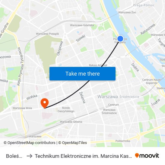 Boleść 02 to Technikum Elektroniczne im. Marcina Kasprzaka nr 36 map