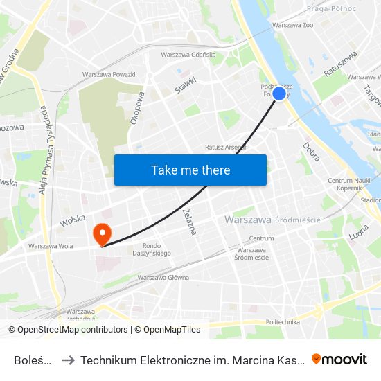 Boleść 01 to Technikum Elektroniczne im. Marcina Kasprzaka nr 36 map