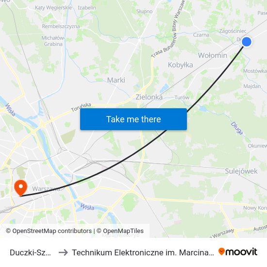 Duczki-Szkoła to Technikum Elektroniczne im. Marcina Kasprzaka nr 36 map