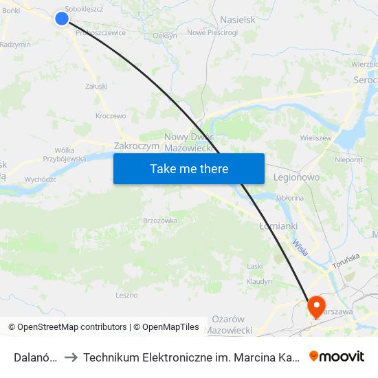 Dalanówek to Technikum Elektroniczne im. Marcina Kasprzaka nr 36 map