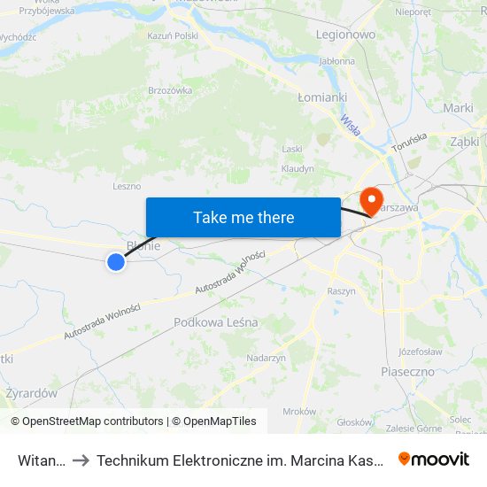 Witanów to Technikum Elektroniczne im. Marcina Kasprzaka nr 36 map