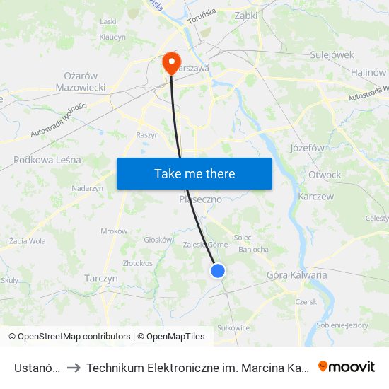 Ustanówek to Technikum Elektroniczne im. Marcina Kasprzaka nr 36 map