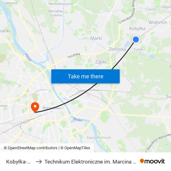 Kobyłka-Ossów to Technikum Elektroniczne im. Marcina Kasprzaka nr 36 map