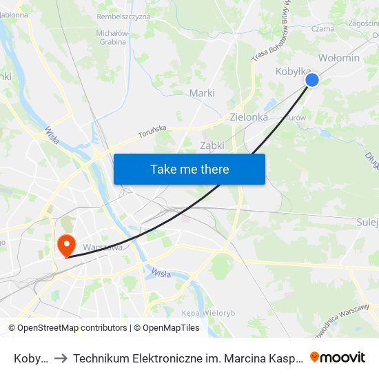 Kobyłka to Technikum Elektroniczne im. Marcina Kasprzaka nr 36 map