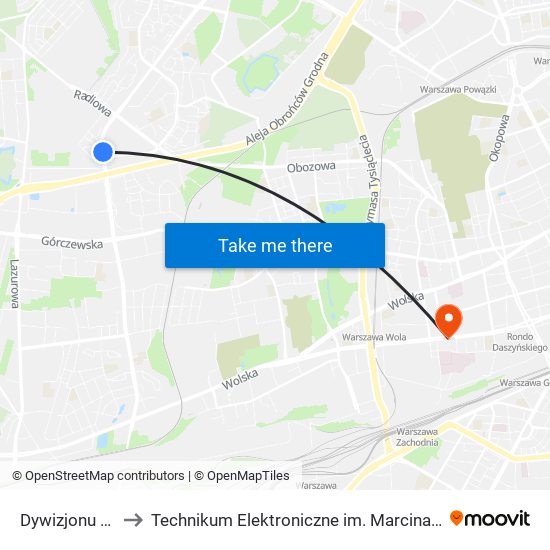 Dywizjonu 303 02 to Technikum Elektroniczne im. Marcina Kasprzaka nr 36 map