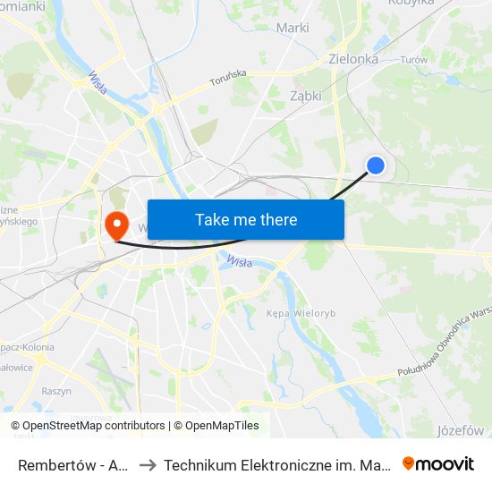 Rembertów-Akademia to Technikum Elektroniczne im. Marcina Kasprzaka nr 36 map