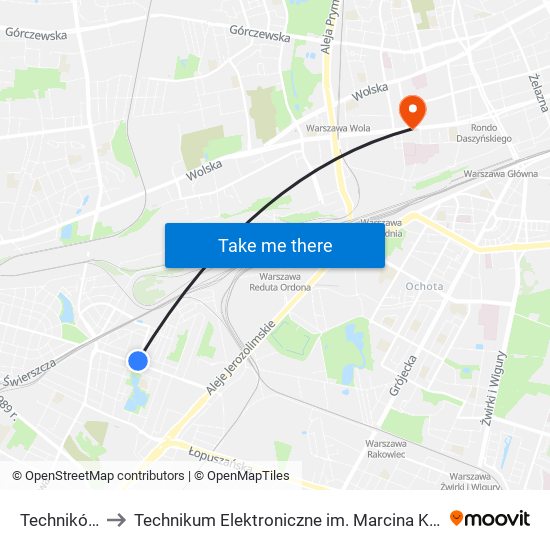 Techników to Technikum Elektroniczne im. Marcina Kasprzaka nr 36 map