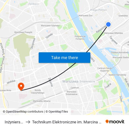 Inżynierska to Technikum Elektroniczne im. Marcina Kasprzaka nr 36 map