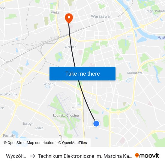 Wyczółki 02 to Technikum Elektroniczne im. Marcina Kasprzaka nr 36 map