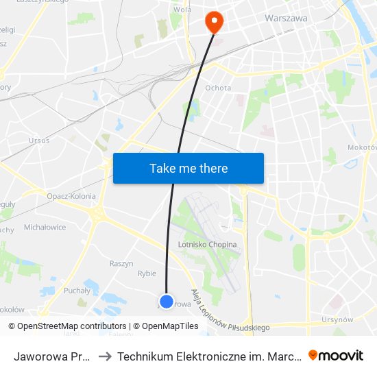 Jaworowa Promyka to Technikum Elektroniczne im. Marcina Kasprzaka nr 36 map