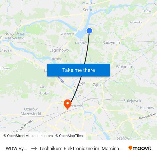 WDW Rynia 02 to Technikum Elektroniczne im. Marcina Kasprzaka nr 36 map