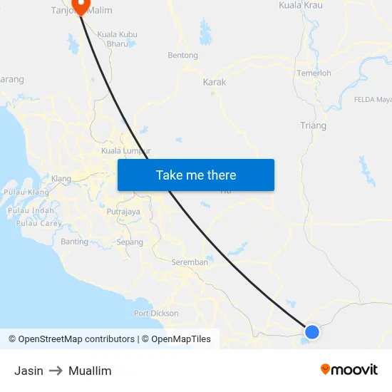 Jasin to Muallim map