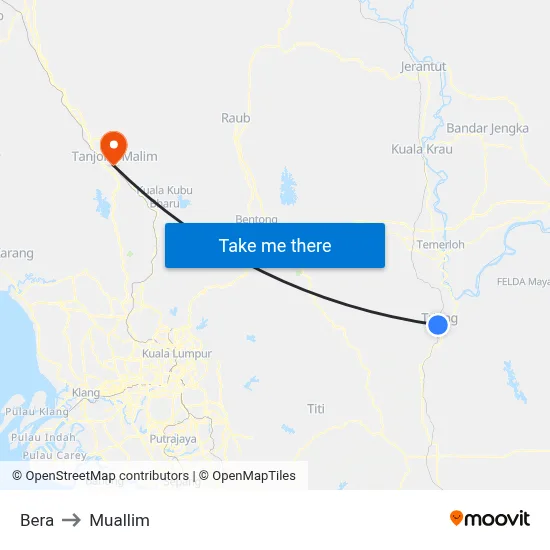 Bera to Muallim map