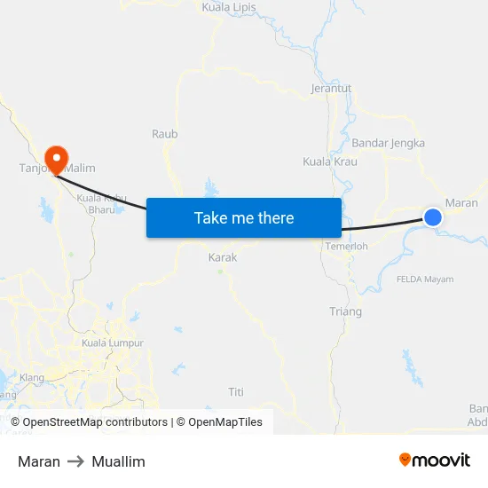 Maran to Muallim map