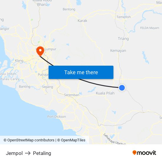 Jempol to Petaling map