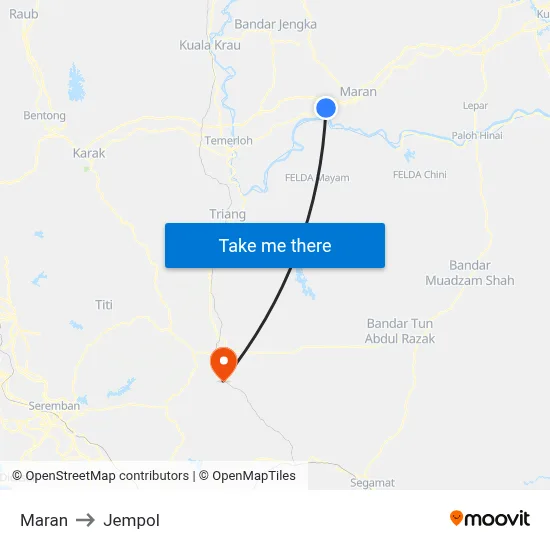 Maran to Jempol map