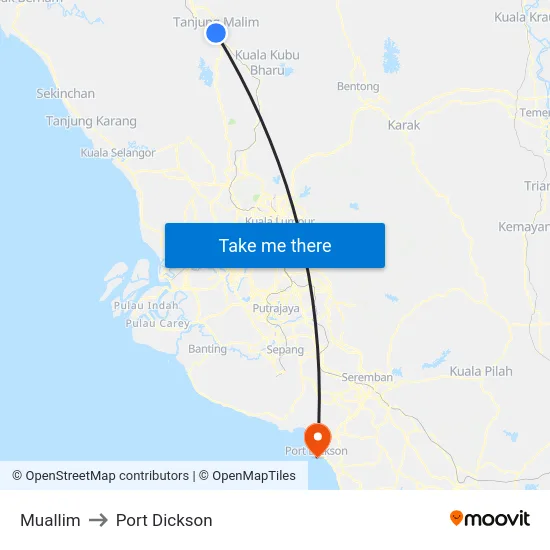 Muallim to Port Dickson map