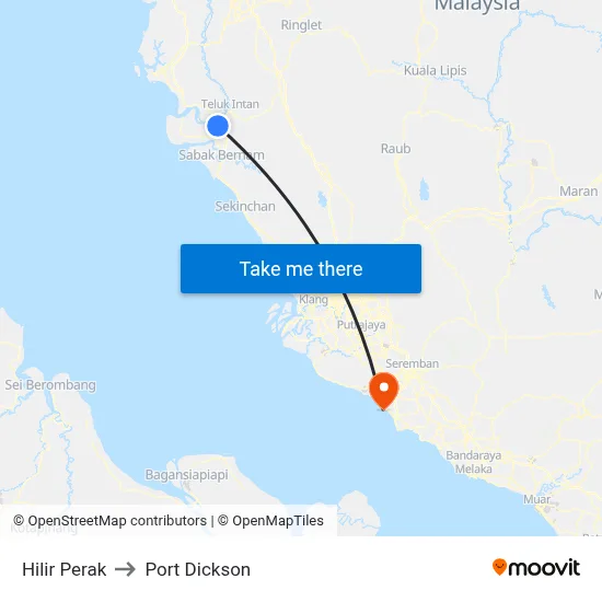 Hilir Perak to Port Dickson map