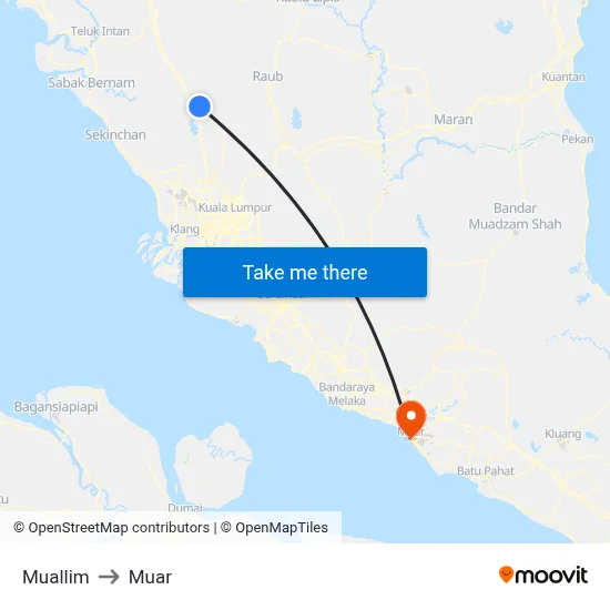 Muallim to Muar map