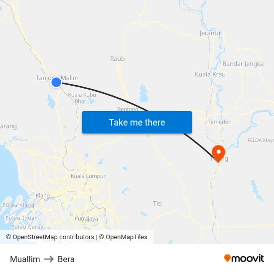 Muallim to Bera map
