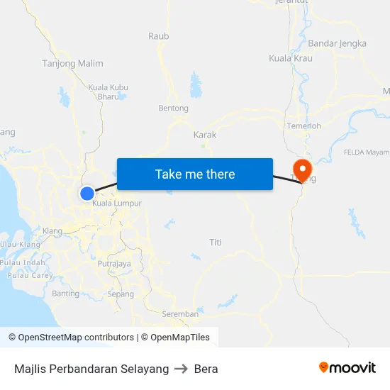 Majlis Perbandaran Selayang to Bera map