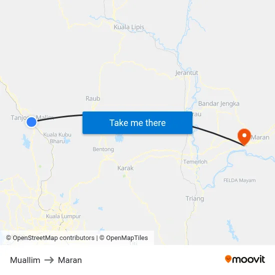 Muallim to Maran map