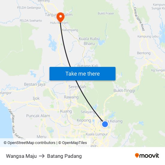 Wangsa Maju to Batang Padang map