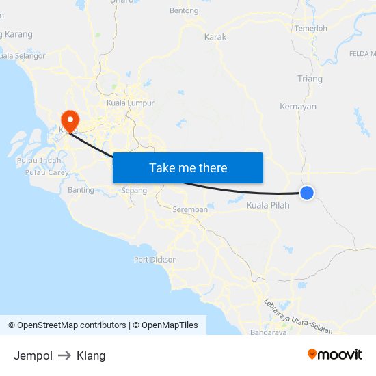 Jempol to Klang map