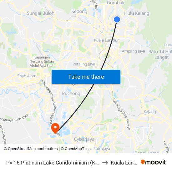 Pv 16 Platinum Lake Condominium (Kl1520) to Kuala Langat map