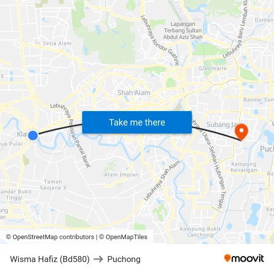 Wisma Hafiz (Bd580) to Puchong map