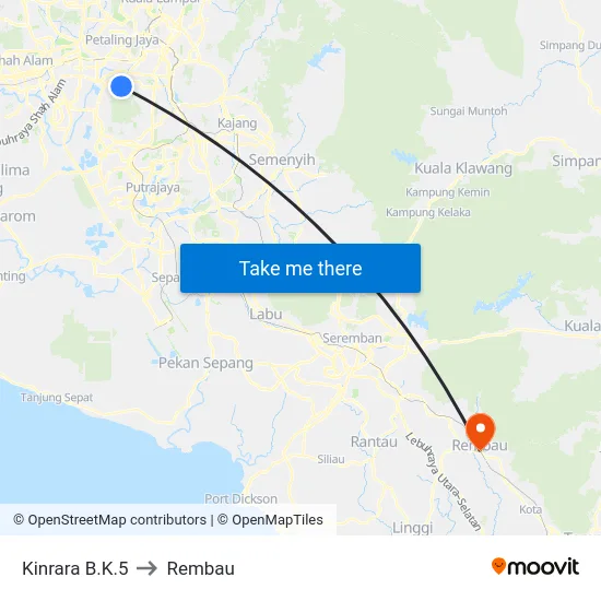 Kinrara B.K.5 to Rembau map