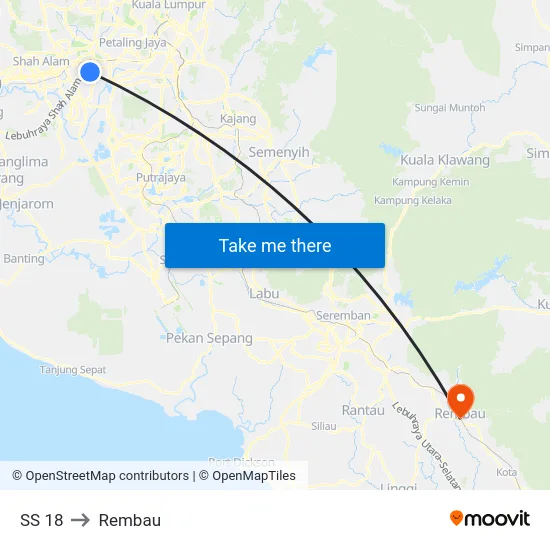 SS 18 to Rembau map