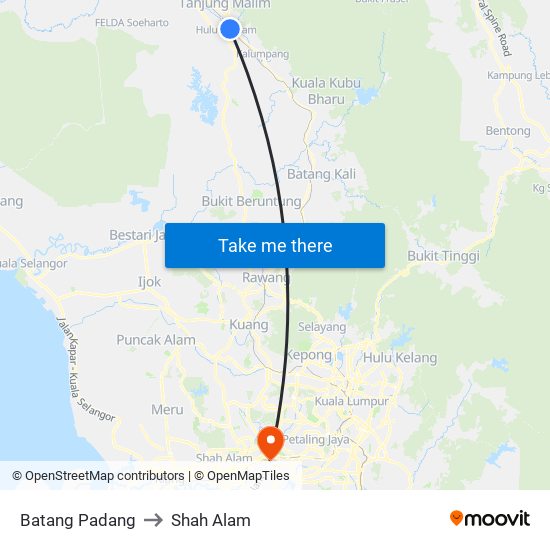 Batang Padang to Batang Padang map