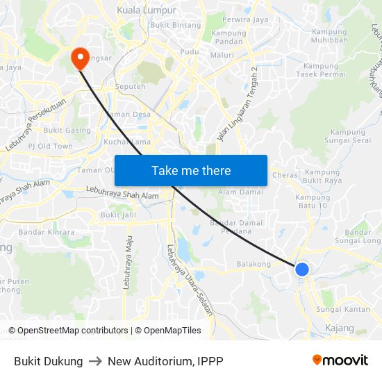 Bukit Dukung to New Auditorium, IPPP map