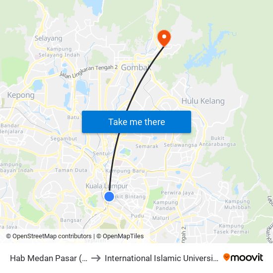 Hab Medan Pasar (Lpb) (Kl115) to International Islamic University Malaysia (IIUM) map