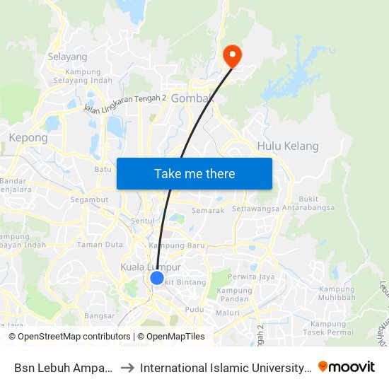 Bsn Lebuh Ampang (Kl117) to International Islamic University Malaysia (IIUM) map