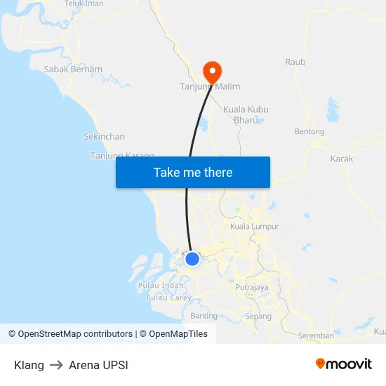 Klang to Arena UPSI map