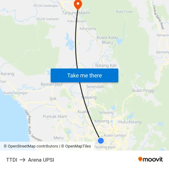TTDI to Arena UPSI map