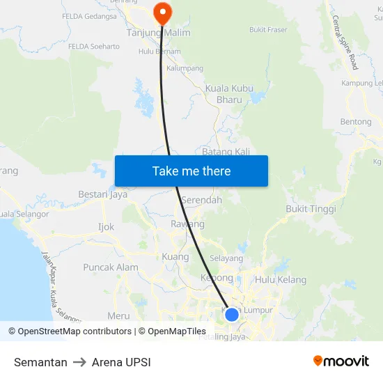 Semantan to Arena UPSI map