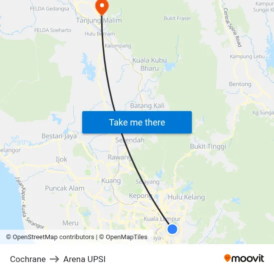 Cochrane to Arena UPSI map