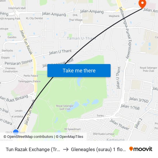 Tun Razak Exchange (Trx) to Gleneagles (surau) 1 floor map