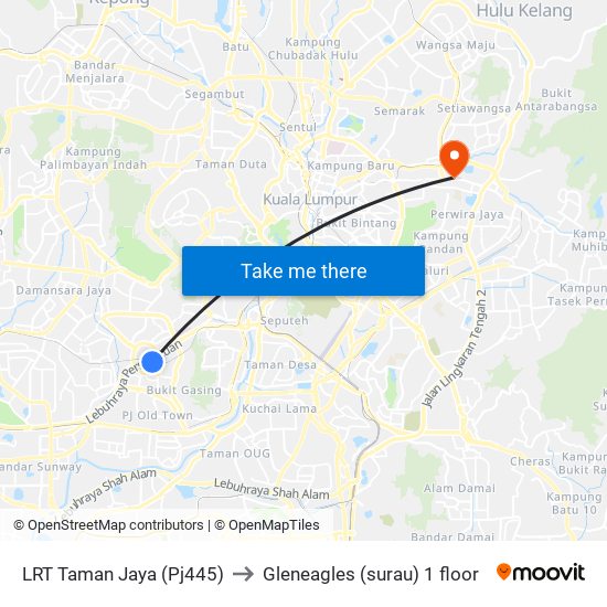 LRT Taman Jaya (Pj445) to Gleneagles (surau) 1 floor map