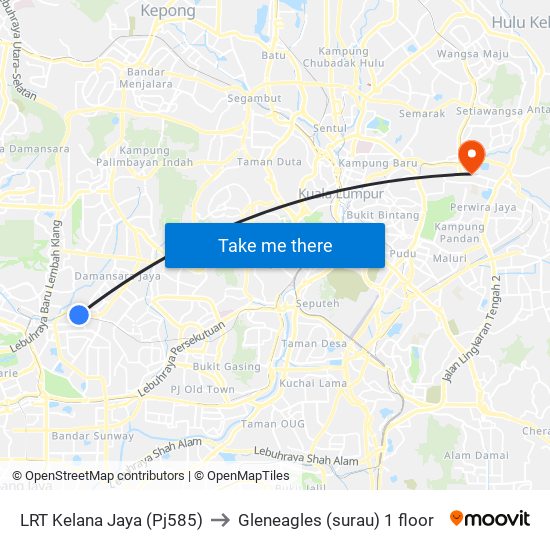 LRT Kelana Jaya (Pj585) to Gleneagles (surau) 1 floor map