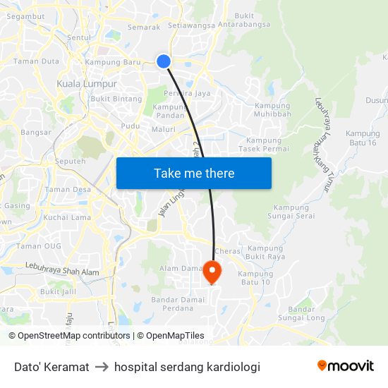 Dato' Keramat to hospital serdang kardiologi map
