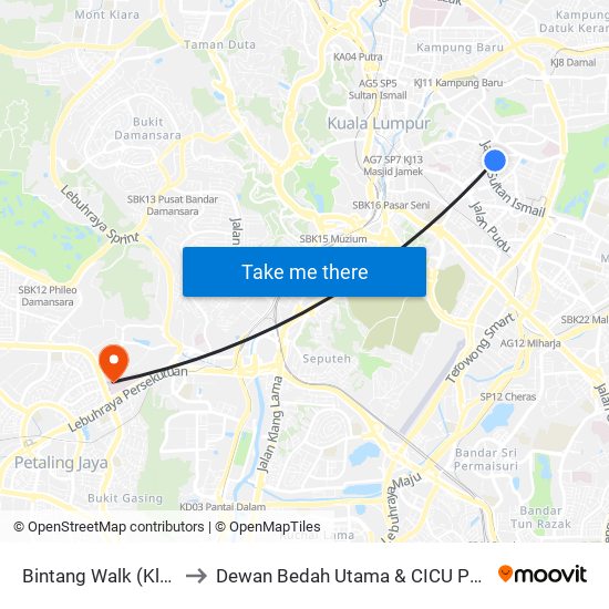 Bintang Walk (Kl85) to Dewan Bedah Utama & CICU PPUM map